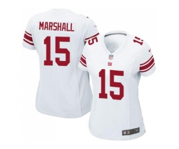 Women's Nike New York Giants #15 Brandon Marshall White Stitched NFL Elite Jersey