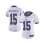 Women's Nike New York Giants #15 Brandon Marshall WhiteStitched NFL Limited Rush Jersey