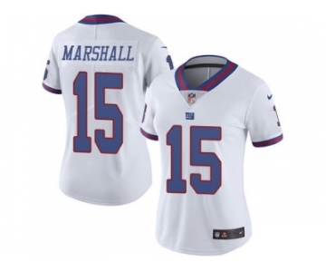 Women's Nike New York Giants #15 Brandon Marshall WhiteStitched NFL Limited Rush Jersey