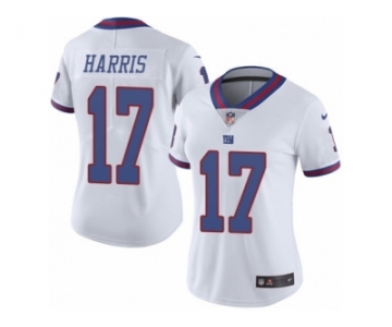 Women's Nike New York Giants #17 Dwayne Harris Limited White Rush NFL Jersey