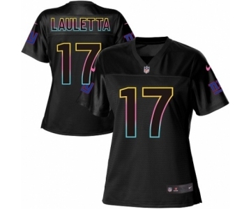 Women's Nike New York Giants #17 Kyle Lauletta Game Black Fashion NFL Jersey