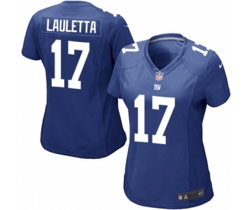 Women's Nike New York Giants #17 Kyle Lauletta Game Royal Blue Team Color NFL Jersey