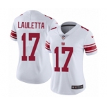 Women's Nike New York Giants #17 Kyle Lauletta White Vapor Untouchable Elite Player NFL Jersey