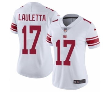 Women's Nike New York Giants #17 Kyle Lauletta White Vapor Untouchable Elite Player NFL Jersey