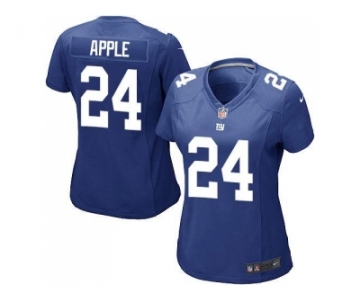 Women's Nike New York Giants #24 Eli Apple Royal Blue Team Color Stitched NFL Elite Jersey