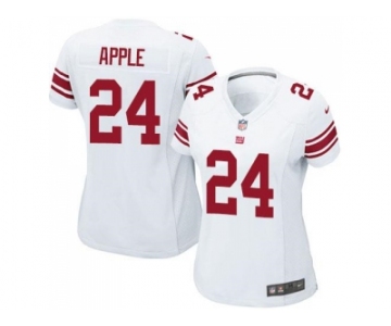 Women's Nike New York Giants #24 Eli Apple White Stitched NFL Elite Jersey