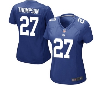 Women's Nike New York Giants #27 Darian Thompson Game Royal Blue Team Color NFL Jersey