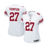 Women's Nike New York Giants #27 Darian Thompson Game White NFL Jersey