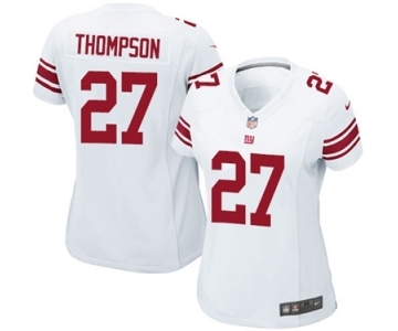 Women's Nike New York Giants #27 Darian Thompson Game White NFL Jersey