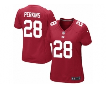 Women's Nike New York Giants #28 Paul Perkins Limited Red Alternate NFL Jersey