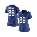 Women's Nike New York Giants #28 Paul Perkins Limited Royal Blue Team Color NFL Jersey