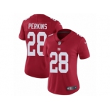 Women's Nike New York Giants #28 Paul Perkins Vapor Untouchable Limited Red Alternate NFL Jersey