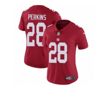 Women's Nike New York Giants #28 Paul Perkins Vapor Untouchable Limited Red Alternate NFL Jersey