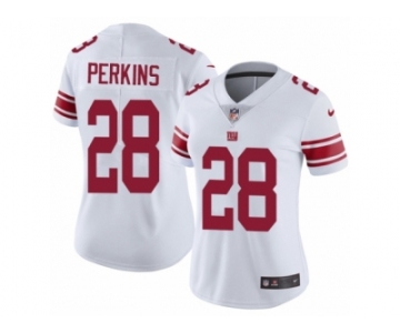 Women's Nike New York Giants #28 Paul Perkins Vapor Untouchable Limited White NFL Jersey