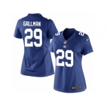 Women's Nike New York Giants #29 Wayne Gallman Limited Royal Blue Team Color NFL Jersey