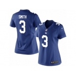 Women's Nike New York Giants #3 Geno Smith Limited Royal Blue Team Color NFL Jersey