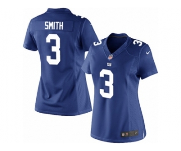 Women's Nike New York Giants #3 Geno Smith Limited Royal Blue Team Color NFL Jersey