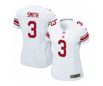 Women's Nike New York Giants #3 Geno Smith Limited White NFL Jersey