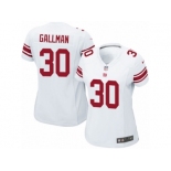 Women's Nike New York Giants #30 Wayne Gallman Game White NFL Jersey