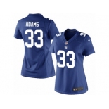 Women's Nike New York Giants #33 Andrew Adams Limited Royal Blue Team Color NFL Jersey