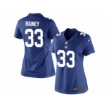 Women's Nike New York Giants #33 Bobby Rainey Limited Royal Blue Team Color NFL Jersey