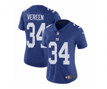 Women's Nike New York Giants #34 Shane Vereen Vapor Untouchable Limited Royal Blue Team Color NFL Jersey