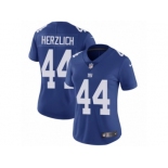 Women's Nike New York Giants #44 Mark Herzlich Vapor Untouchable Limited Royal Blue Team Color NFL Jersey