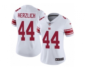 Women's Nike New York Giants #44 Mark Herzlich Vapor Untouchable Limited White NFL Jersey