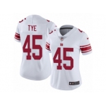 Women's Nike New York Giants #45 Will Tye Vapor Untouchable Limited White NFL Jersey