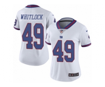 Women's Nike New York Giants #49 Nikita Whitlock Limited White Rush NFL Jersey