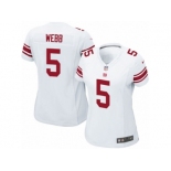 Women's Nike New York Giants #5 Davis Webb Limited White NFL Jersey