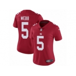 Women's Nike New York Giants #5 Davis Webb Vapor Untouchable Limited Red Alternate NFL Jersey