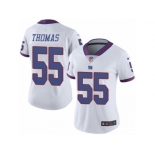 Women's Nike New York Giants #55 J.T. Thomas Limited White Rush NFL Jersey