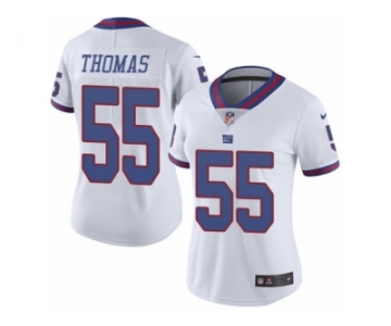 Women's Nike New York Giants #55 J.T. Thomas Limited White Rush NFL Jersey