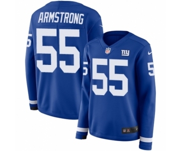 Women's Nike New York Giants #55 Ray-Ray Armstrong Limited Royal Blue Therma Long Sleeve NFL Jersey