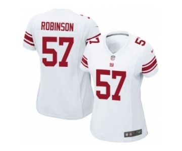 Women's Nike New York Giants #57 Keenan Robinson Limited White NFL Jersey