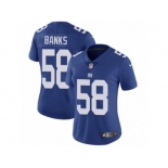 Women's Nike New York Giants #58 Carl Banks Vapor Untouchable Limited Royal Blue Team Color NFL Jersey