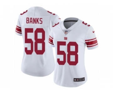 Women's Nike New York Giants #58 Carl Banks Vapor Untouchable Limited White NFL Jersey