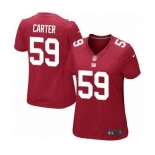 Women's Nike New York Giants #59 Lorenzo Carter Game Red Alternate NFL Jersey