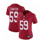 Women's Nike New York Giants #59 Lorenzo Carter Red Alternate Vapor Untouchable Elite Player NFL Jersey