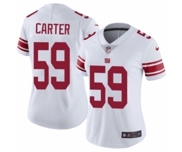 Women's Nike New York Giants #59 Lorenzo Carter White Vapor Untouchable Elite Player NFL Jersey