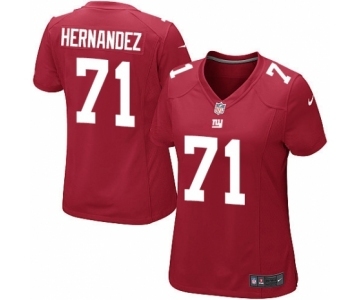 Women's Nike New York Giants #71 Will Hernandez Game Red Alternate NFL Jersey