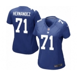 Women's Nike New York Giants #71 Will Hernandez Game Royal Blue Team Color NFL Jersey