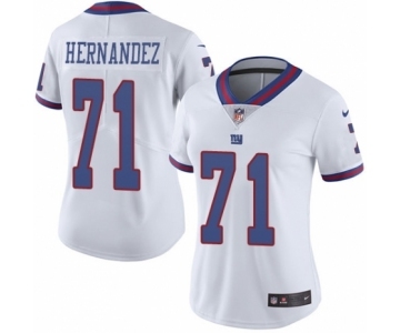 Women's Nike New York Giants #71 Will Hernandez Limited White Rush Vapor Untouchable NFL Jersey