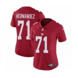 Women's Nike New York Giants #71 Will Hernandez Red Alternate Vapor Untouchable Elite Player NFL Jersey