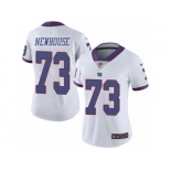 Women's Nike New York Giants #73 Marshall Newhouse Limited White Rush NFL Jersey