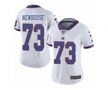 Women's Nike New York Giants #73 Marshall Newhouse Limited White Rush NFL Jersey