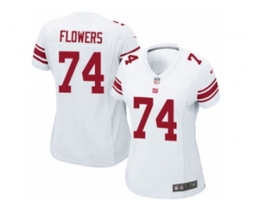 Women's Nike New York Giants #74 Ereck Flowers Game White NFL Jersey