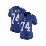 Women's Nike New York Giants #74 Ereck Flowers Vapor Untouchable Limited Royal Blue Team Color NFL Jersey