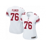 Women's Nike New York Giants #76 D.J. Fluker Limited White NFL Jersey